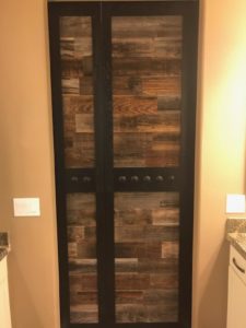 Mixed Reclaimed Wood Pantry Doors