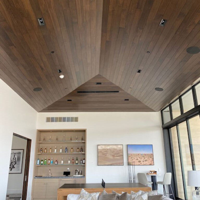 real wood ceiling panels