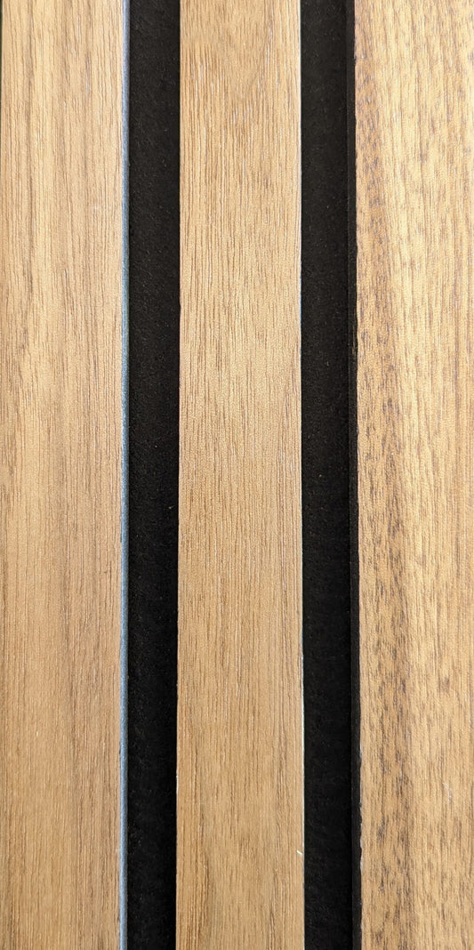 10′ Acoustic Walnut 3D Slat ($37.50/sq ft)