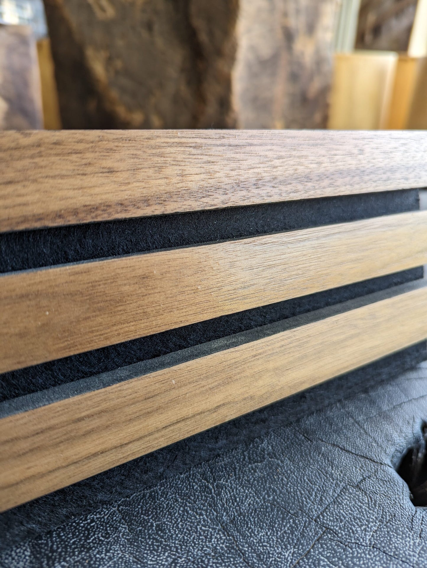 10′ Acoustic Walnut 3D Slat ($37.50/sq ft)