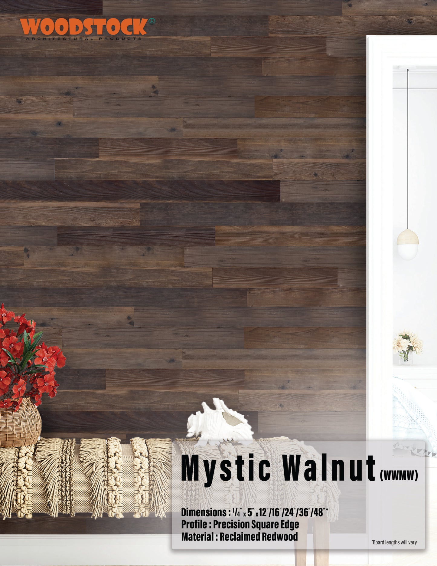 woodstock walls mystic walnut reclaimed wood wall real wood wall