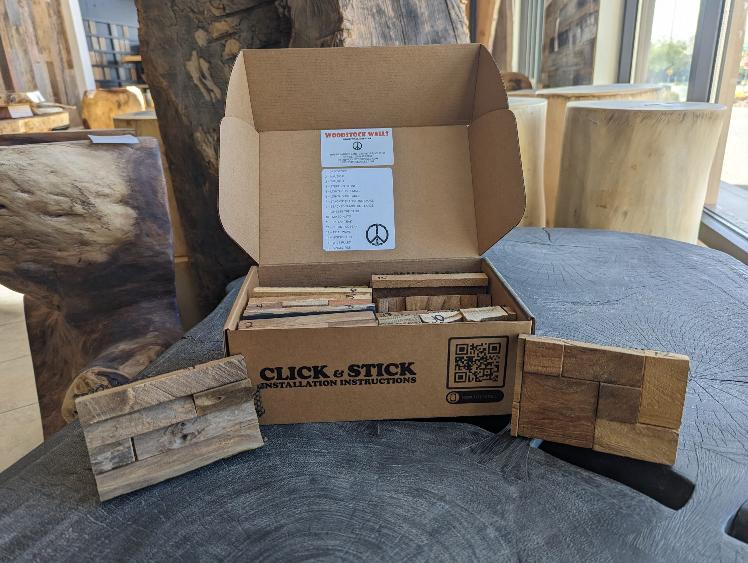 real wood panel samples