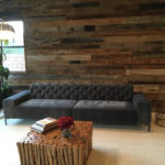 Brown Reclaimed Wood Accent Wall