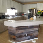 Reclaimed Wood Panels Kitchen Island